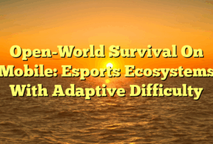 Open-World Survival On Mobile: Esports Ecosystems With Adaptive Difficulty