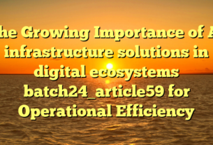 The Growing Importance of AI infrastructure solutions in digital ecosystems batch24_article59 for Operational Efficiency